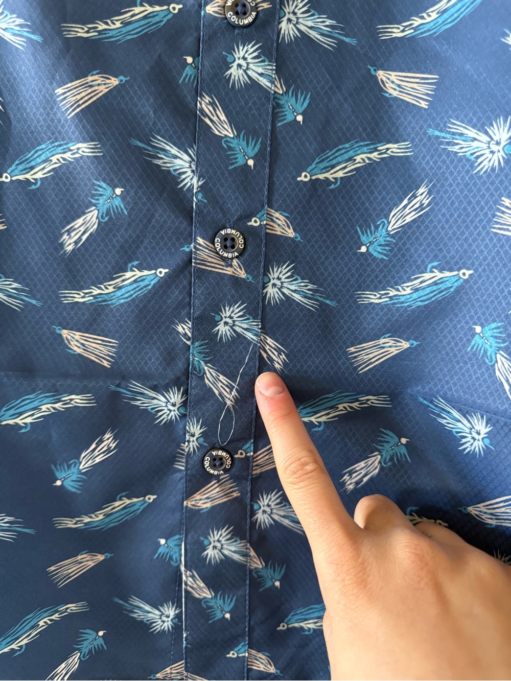NWT Columbia Men’s Blue PFG Super Slack Tide Camp Shirt - Picture 9 of 16